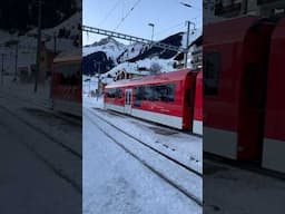 Snow covered Swiss alps at Andermatt 🇨🇭❤️ #switzerland #snowfall #ytshorts #shorts