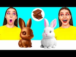 Real Food vs Chocolate Food Challenge | Crazy Challenge by DaRaDa