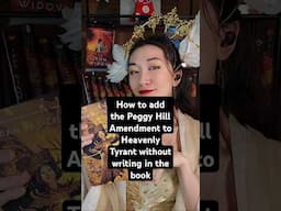 How to add the Peggy Amendment to #heavenlytyrant if you don't want to write in the book! #booktok