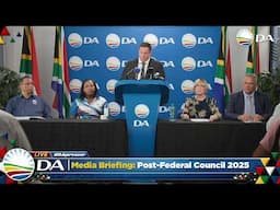 Watch the DA Leader brief the media on the DA’s road to the local government elections