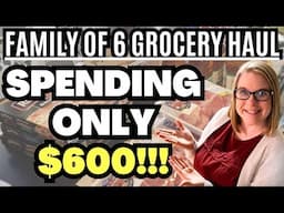 $600 December Grocery Haul | Large Family Grocery Shopping | Extreme Grocery Budgeting |