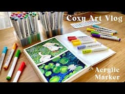 Cozy Art Vlog with Arrtx Acrylic Marker - Unboxing 🌱