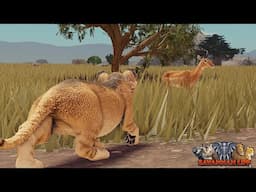 Lioness Teaches Lion Cub Hunting! | ROBLOX Savannah Life