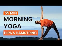 55 Min Morning Yoga | Hips & Hamstring Release | Yoga for Beginners | @YogawithNaveen