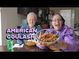 American Goulash Dinner with Dad #mukbang #goulash #american