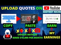 Make Money From QUOTES ( Copy-Paste ) ON YouTube | Earn Online $10,000/Mo On YouTube | Free video