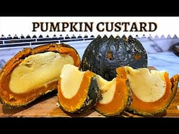 Pumpkin Coconut Custard | ฟักทองสังขยา | Fakyong Sangkaya | Sung Kaya Mak Eu