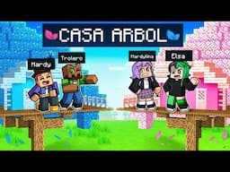 CHICOS vs CHICAS:  Batalla de Construcción de CASA EN EL ÁRBOL en Minecraft!