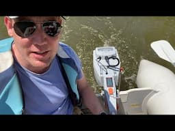 Torqeedo 603 electric motor on a West Marine RU-250 roll up dinghy