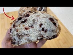 The BEST Cranberry Pecan Sourdough Bread