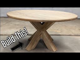 round dining table // how to build an X base