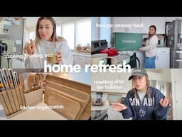 out with the old, in with the new! 🫧 home reset, organizing my kitchen, & huge caraway haul