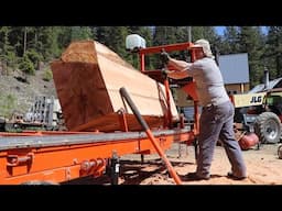 In All My Years Sawmilling I've Never Done THIS Before | Ancient Cedar Log Too Big for Sawmill