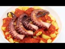 Pulpo con patatas bravas y careta de cerdo en la airfryer