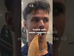 French man vs Aussie handling a baguette 🥖😅 #funny #frenchman #baguette #fyp