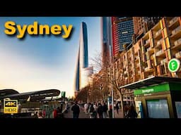 Sydney Australia Walking Tour - Wynyard to Barangaroo after Work | 4K HDR