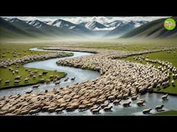 Amazing Nomadic Sheep Migration through all Four seasons,The Best Organic Sheep Farming in the World