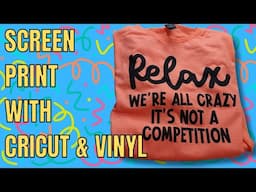 How to Screen Print | Cricut Vinyl Stencil | FOR BEGINNERS | DIY