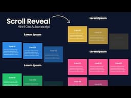 Scroll Reveal | Reveal Website Elements One-by-one On Scroll (No Plugins) - Html, CSS & Javascript