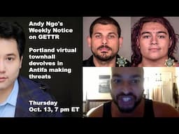 Andy Ngo live: Antifa make violent threats at Portland town hall event