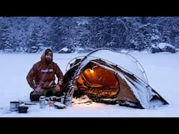 Winter Camping In Freezing Temperatures And Snow