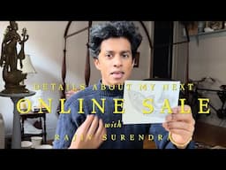 DETAILS ABOUT MY NEXT ONLINE SALE! With Rajiv Surendra