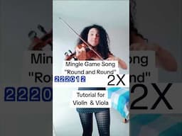 Mingle Game Song Round and Round - Squid Game 2 🎻 Violin & Viola Tutorial With Color Coded Strings