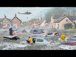 Mass Evacuation in UK! City washed away after Heavy Flooding in Pontypridd, Wales