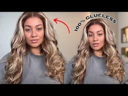 PRE HIGHLIGHTED *GLUELESS* BLONDE BOMBSHELL WIG INSTALL ✨😍 | PERFECT FOR THE HOLIDAY | Yolissa hair