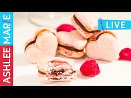 Chocolate Strawberries Macarons Valentines Heart cookies - LIVE