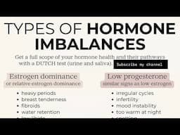 Type Of Hormone Imbalances