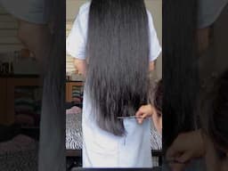 My sister fixing my uneven #hair #longhair #hairgrowth #hairtrimming #haircare #haircaretips