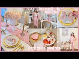 Nueva Decoración de Mi Comedor 🎀 San Valentín, Carrito de postres 🧁