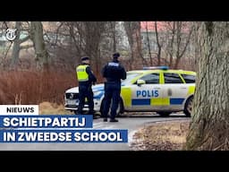 Eerste beelden: schietpartij in school Zweden