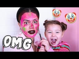 CUTE 3-YEAR-OLD DOES MY MAKEUP!