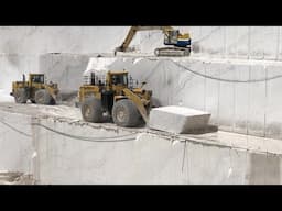 Komatsu Equipment WA900-WA800-WA600 Wheel Loaders In Action - Birros Marble Quarries