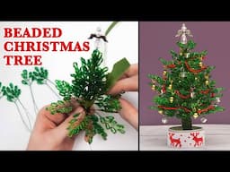 Easy DIY beaded Christmas Tree decoration #diycrafts #beads #christmas