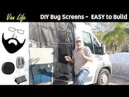 Van Build: DIY Bug screens for your Van or RV. Easy, Effective and Cheap. Under $100 for both doors