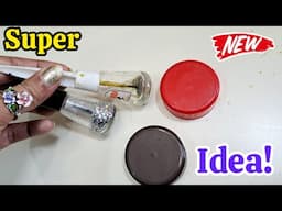 Best Out Of Waste Nail Polish bottle craft idea! Reuse Nail Paint bottle in unique way, Recycle idea