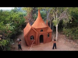 The New Design Mud House In The Jungle By Two Boy