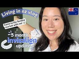 5 month Invisalign update 🦷 & a Sunday market trip - Living in nz 🇳🇿