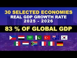 30 Selected Economies (83% of Global GDP) by Real GDP Growth Rate Projections for 2025 - 2026