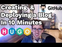 Creating a Blog with Hugo and Github in 10 minutes