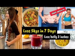 5KGS WEIGHT LOSS CHALLENGE IN 7 Day🔥lose belly & detox your body~ skin glowing drinks + Diet plan