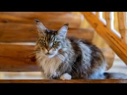 Maine Coons Rent a Log Cabin