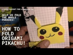 HOW TO FOLD ORIGAMI PIKACHU! A SIMPLE Pokegami papercraft!