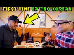 It's His First Time Eating Korean...Ever!!