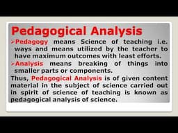 Pedagogical Analysis of Periodic Table