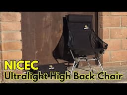 NICEC ULTRALIGHT High Back CAMP CHAIR | Redesigned camp chair from NICE C