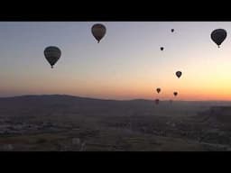 Sunrise Over Cappaodica Turkey in a Hot Air Balloon